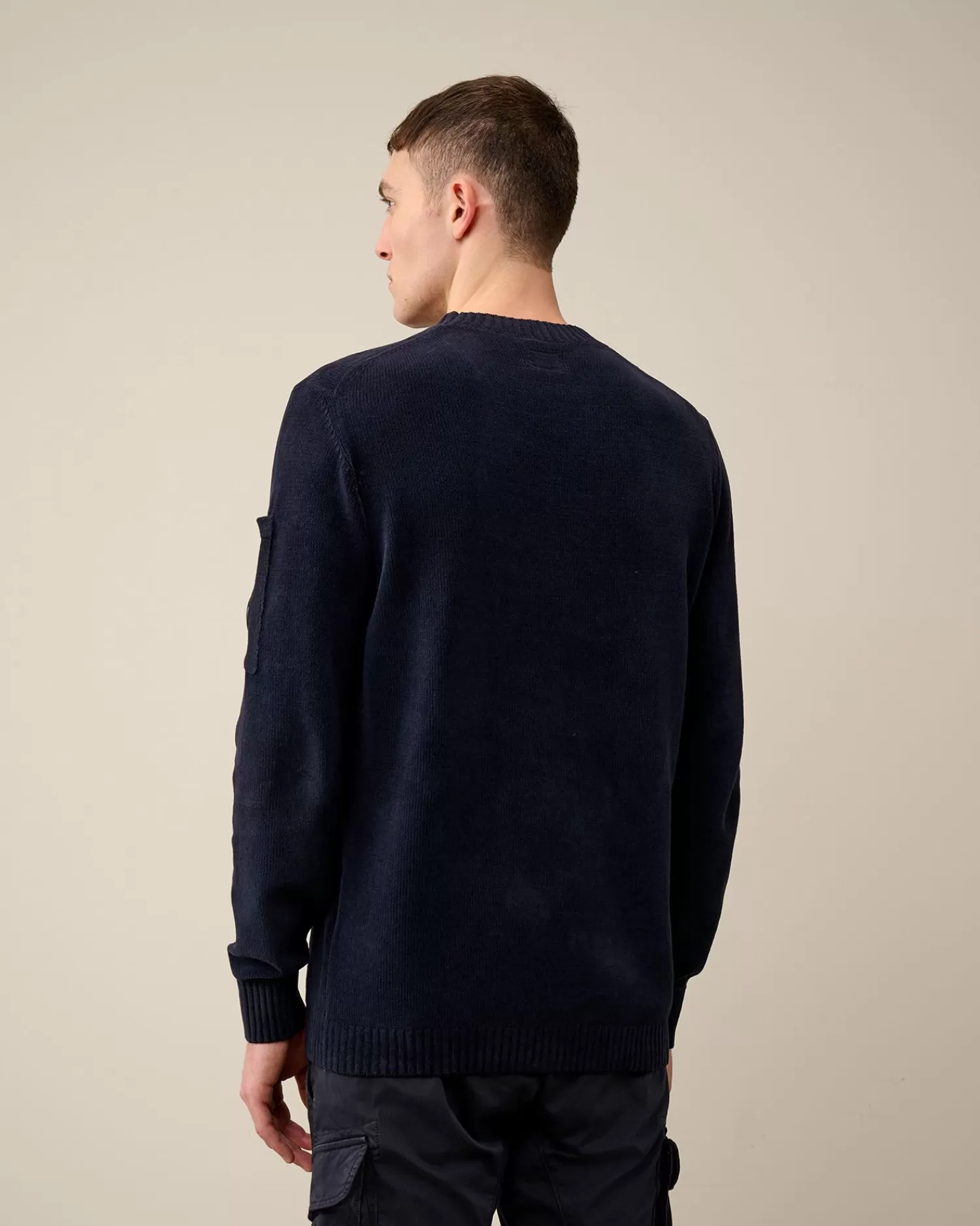 Discount C.P. Company Diagonal Haevet Fleece Blandet Aftagelig Sweatshirt Pistacie Shell-Beige