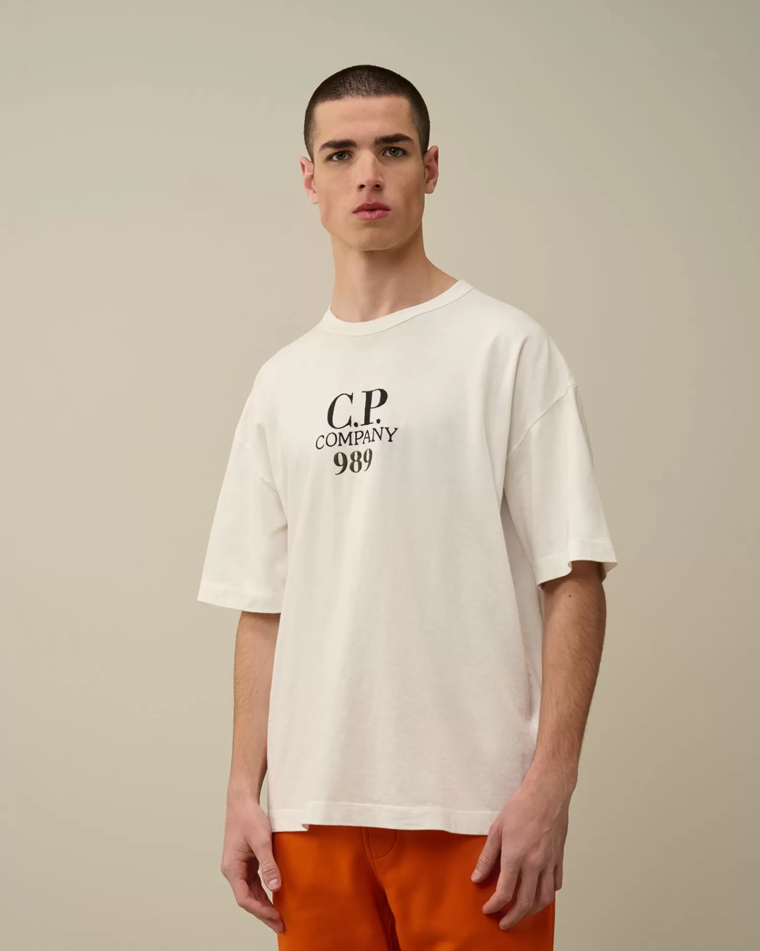 Hot C.P. Company Stretch Piquet Poloshirt Med Almindelig Stribet Krave Ivy Gron
